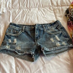 Denim Distressed Women's Shorts